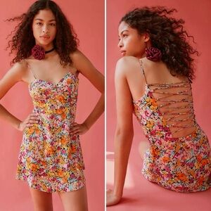 For Love & Lemons Deena Mini Floral Dress NWT